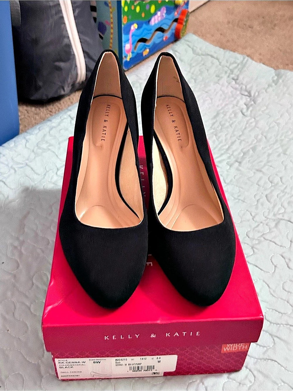 Kelly & Katie Genna-W Pump Black Textile US 8W